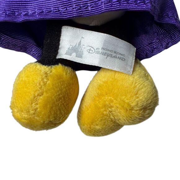 New Hong Kong Disneyland Minnie Mouse Purple Graduation Plush Key Chain- Rare - Picture 8 of 12